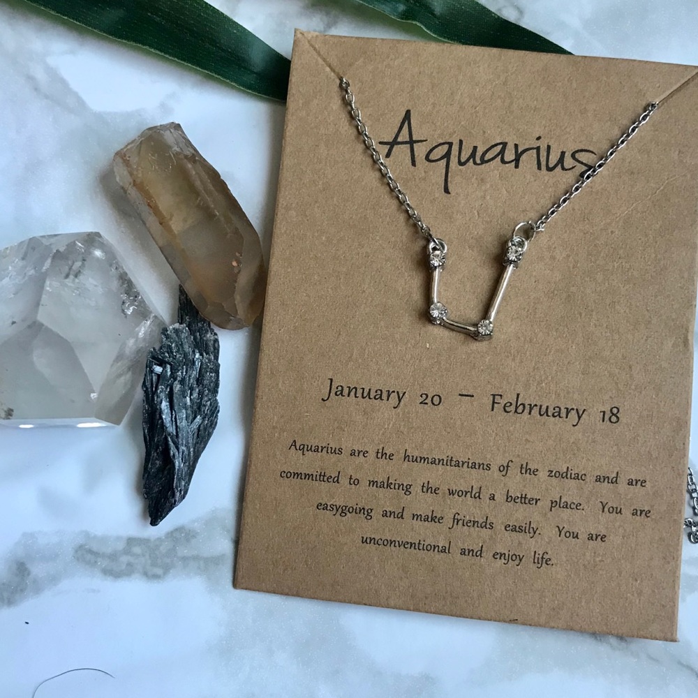 •❌Aquarius Zodiac Necklace•